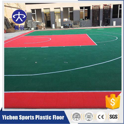 山西臨汾籃球場(chǎng)懸浮拼裝地板，室外籃球場(chǎng)懸浮拼裝地板